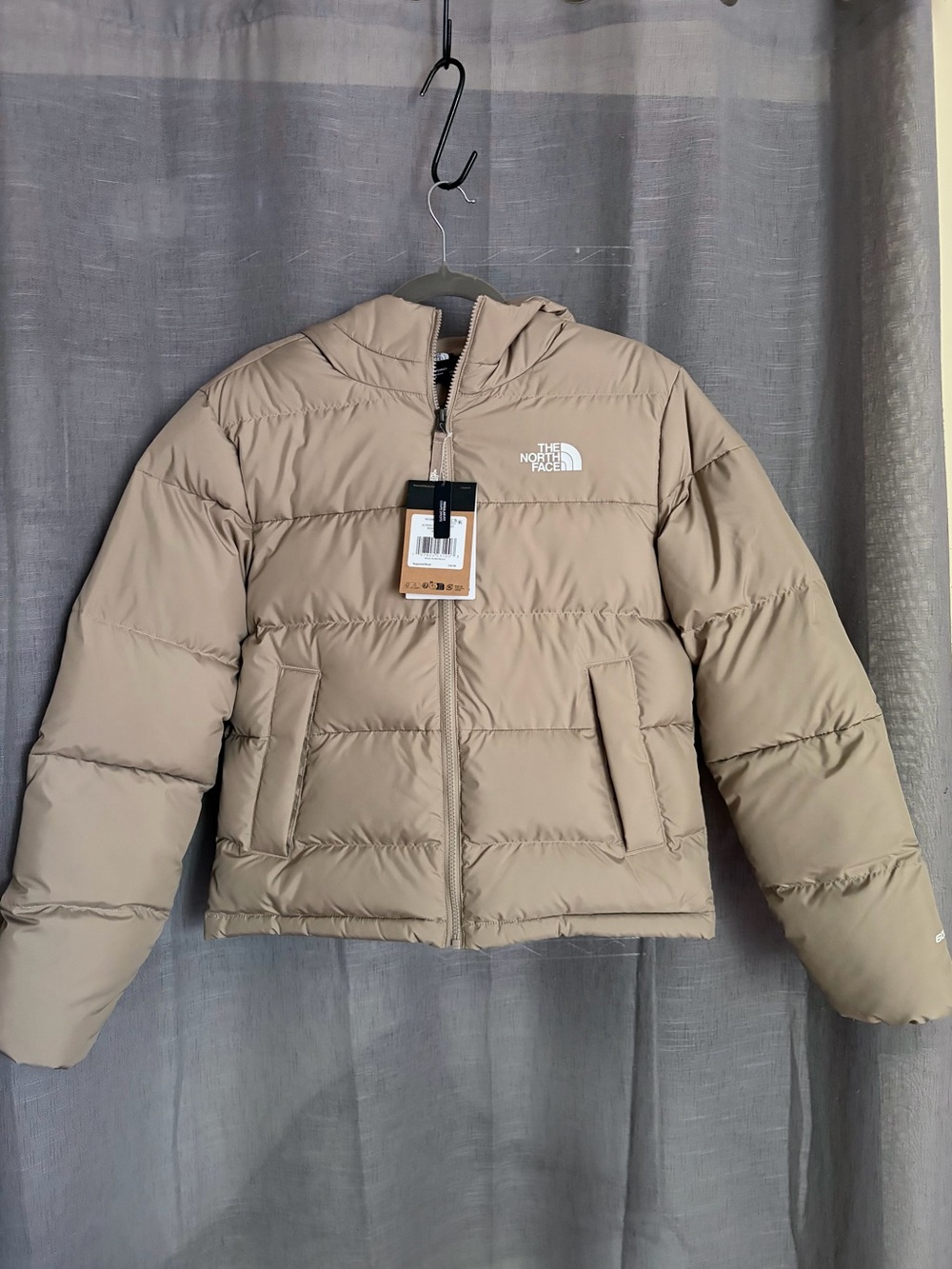 The North Face Frost Fall Hooded Jacket NWT XS, Mushroom Gray